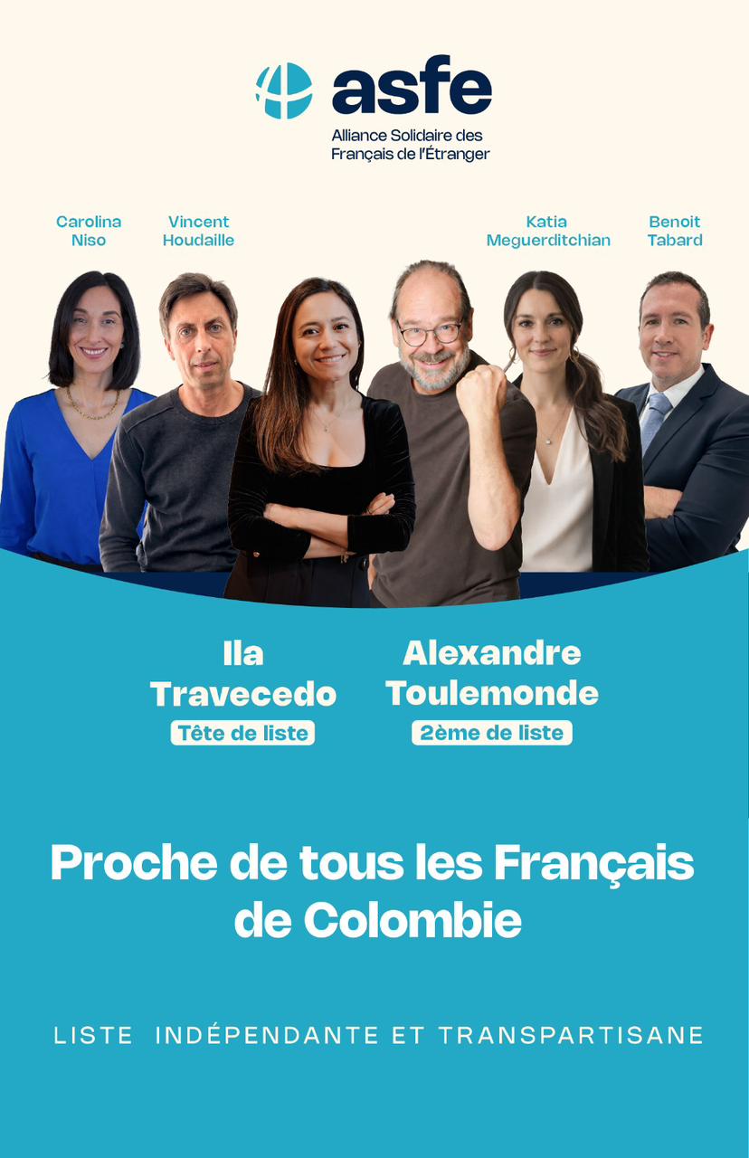 Affiche ASFE - Proche de tous les Français de Colombie