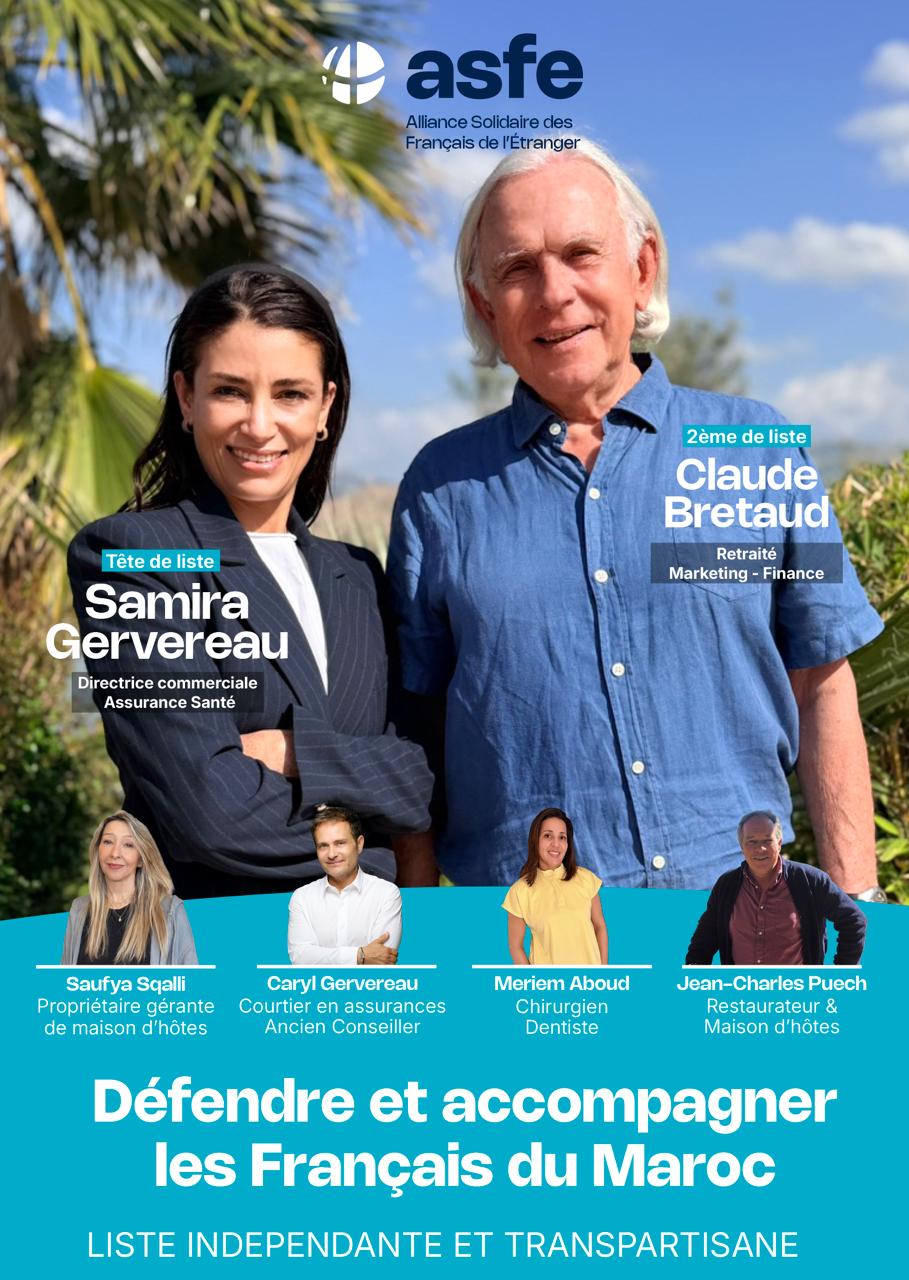 Affiche ASFE - Défendre et accompagner les Français du Maroc